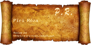Piri Róza névjegykártya