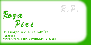 roza piri business card